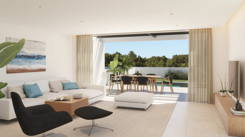 D-3718_8 PROJEKT! Luxus Meerblick-Reihenhaus mit privatem Garten, Pool und herrlichen Meerblick in Portocolom