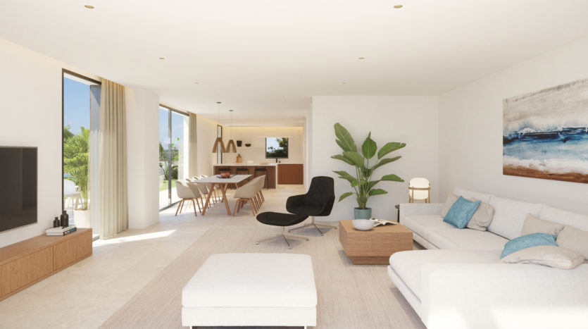 D-3718_8 PROJEKT! Luxus Meerblick-Reihenhaus mit privatem Garten, Pool und herrlichen Meerblick in Portocolom