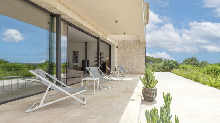 F-3971 Exklusive Neubau-Finca mit sensationellem Blick auf das Meer und Cabrera in Ses Salines
